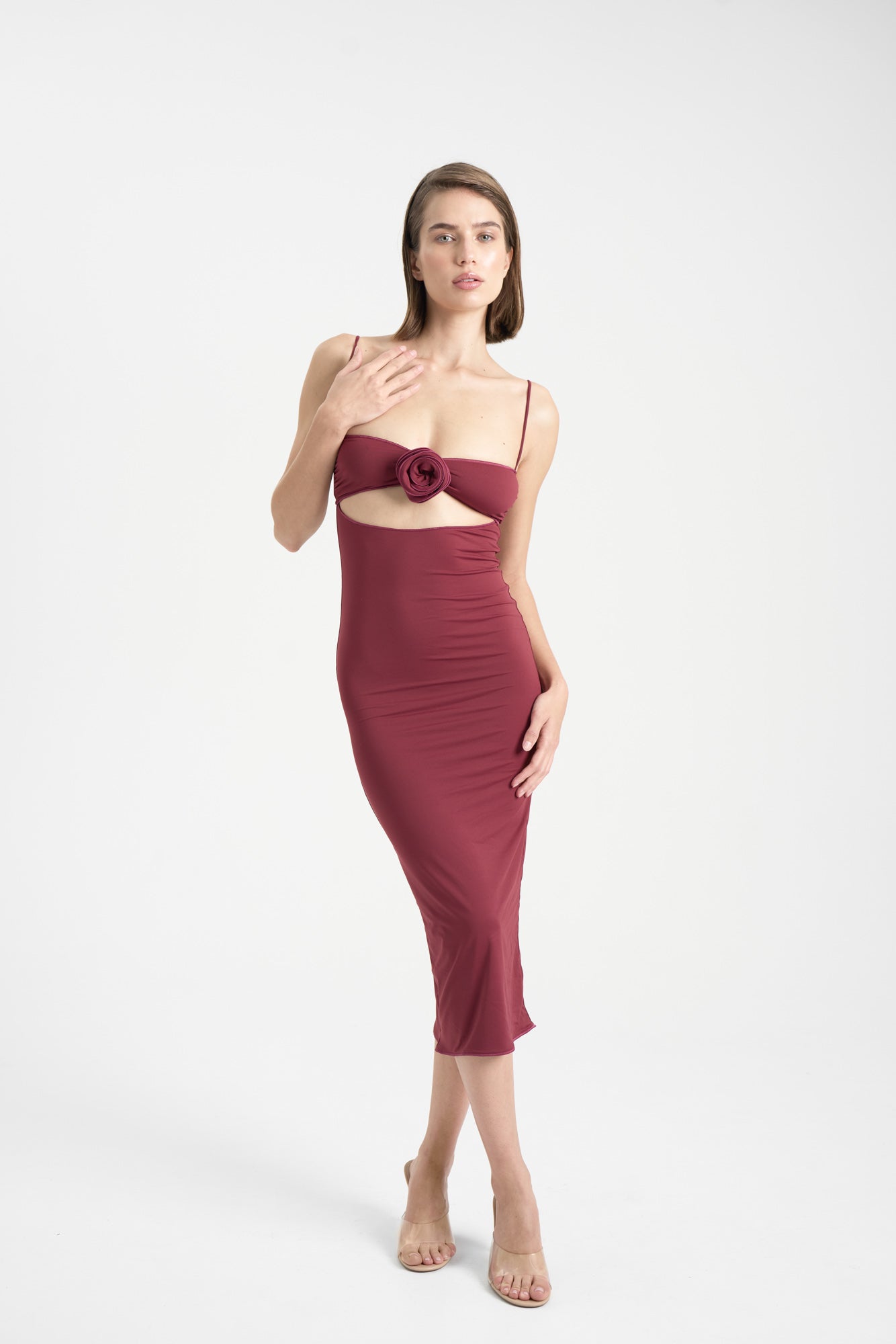 Leyla Dress Burgundy 1