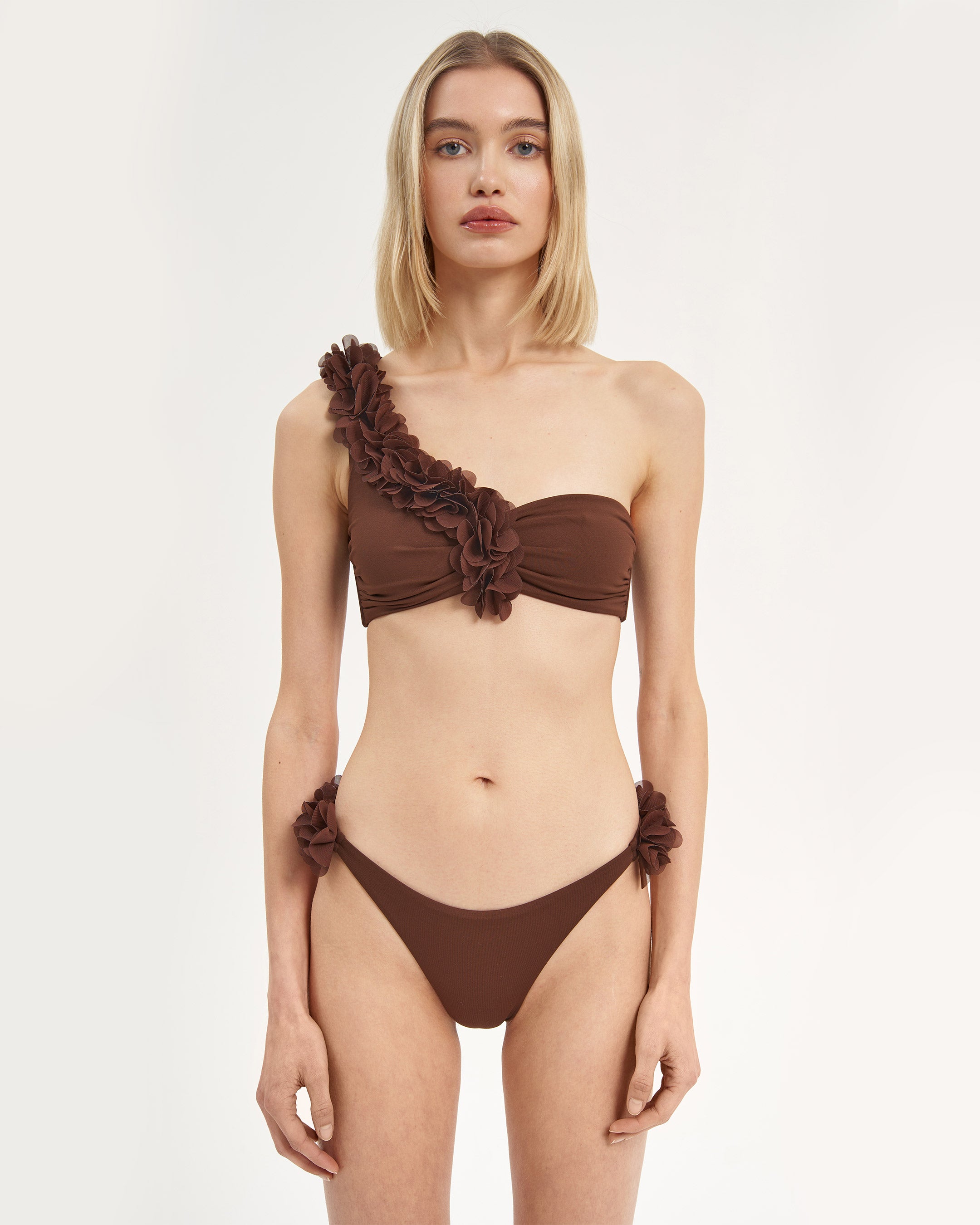 Rasha One Shoulder Chocolate 1