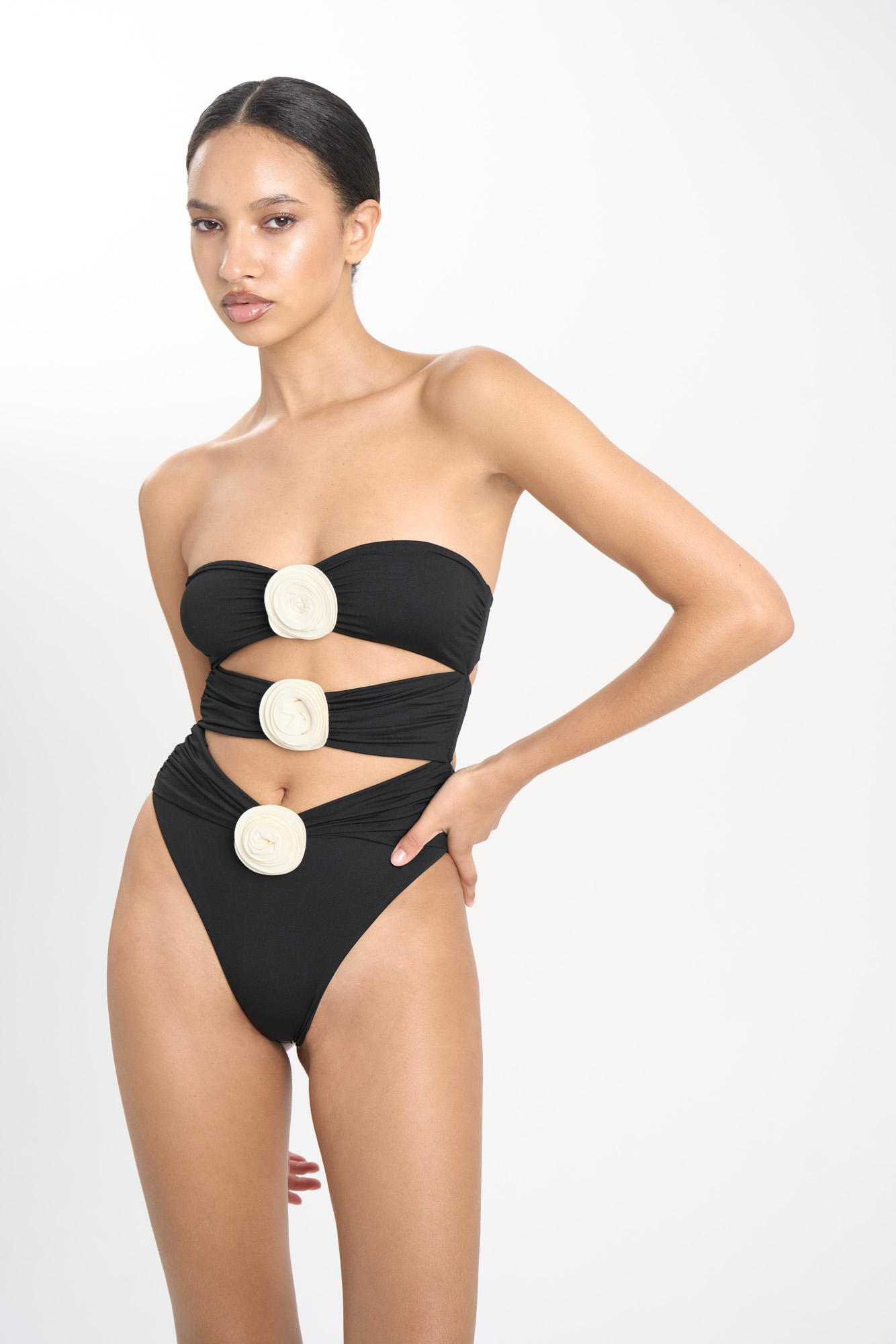 タンキニ La Reveche Vesna One Piece Swimsuit Vesna One Piece Black Ivory | La Revêche